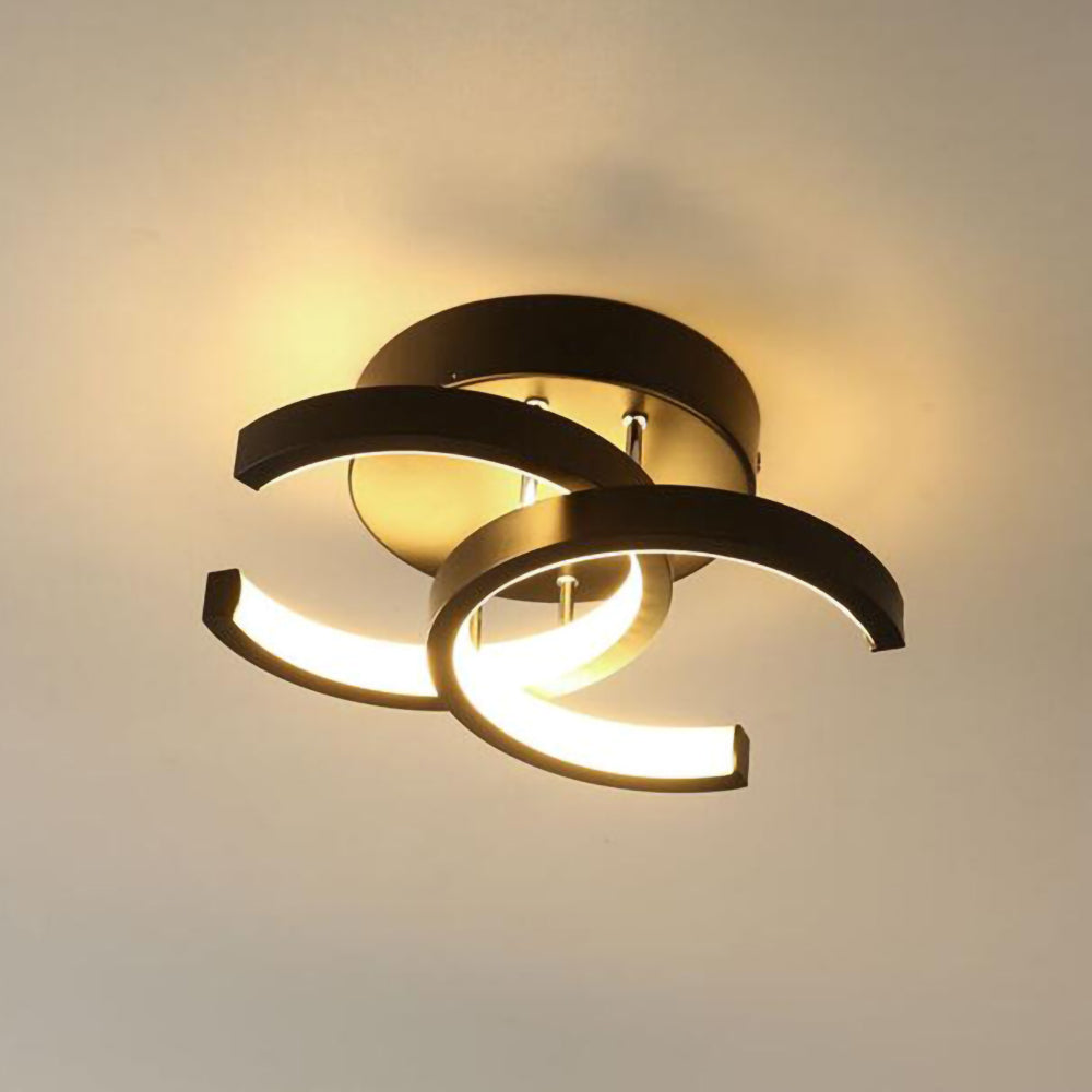 Modern Black LED Ceiling Fixture