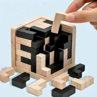 Challenging Wood Puzzle - 3D Brain Teaser Toy - Befez