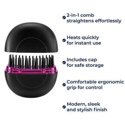 Compact Travel Hair Straightener with Fast Styling