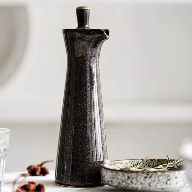 Befez | Small White Ceramic Oil Bottle - 120ml