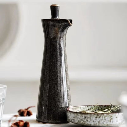 Befez | Small White Ceramic Oil Bottle - 120ml