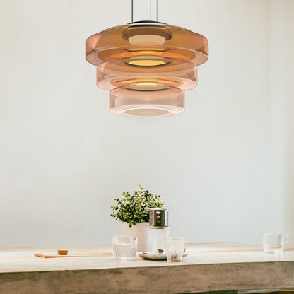 Contemporary Glass Hanging Lamp in Minimalist Design