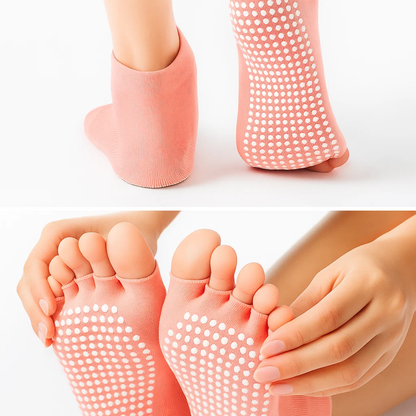 Women's Non Slip Yoga Socks - Breathable Grip Sole