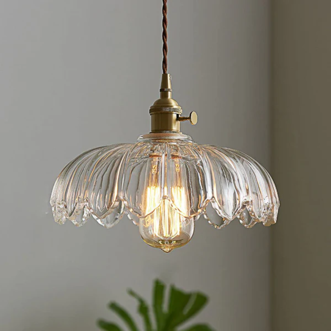 Retro Style Glass Pendant Light