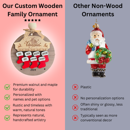 Custom Wooden Christmas Tree Decoration