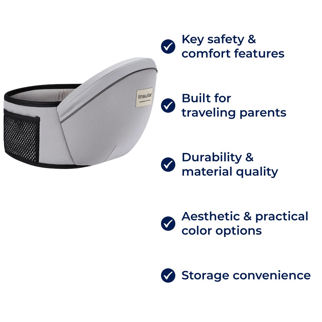Comfortable Baby Hip Carrier with Padded Support