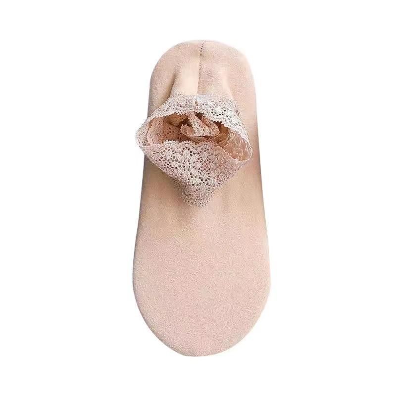 Cozy Socks with Fashionable Lace Design