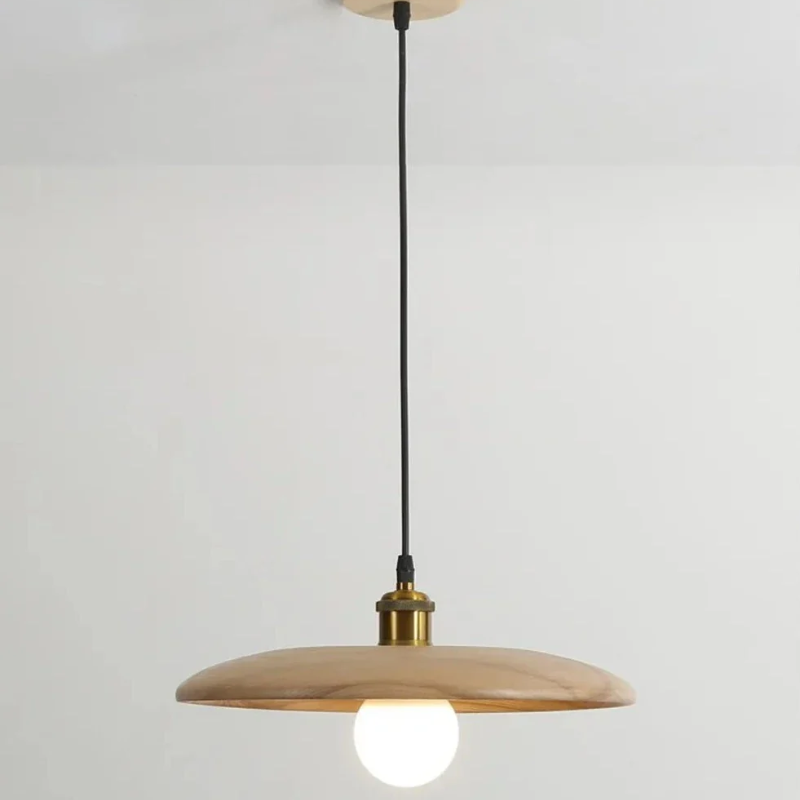 Simple Wooden LED Hanging Light