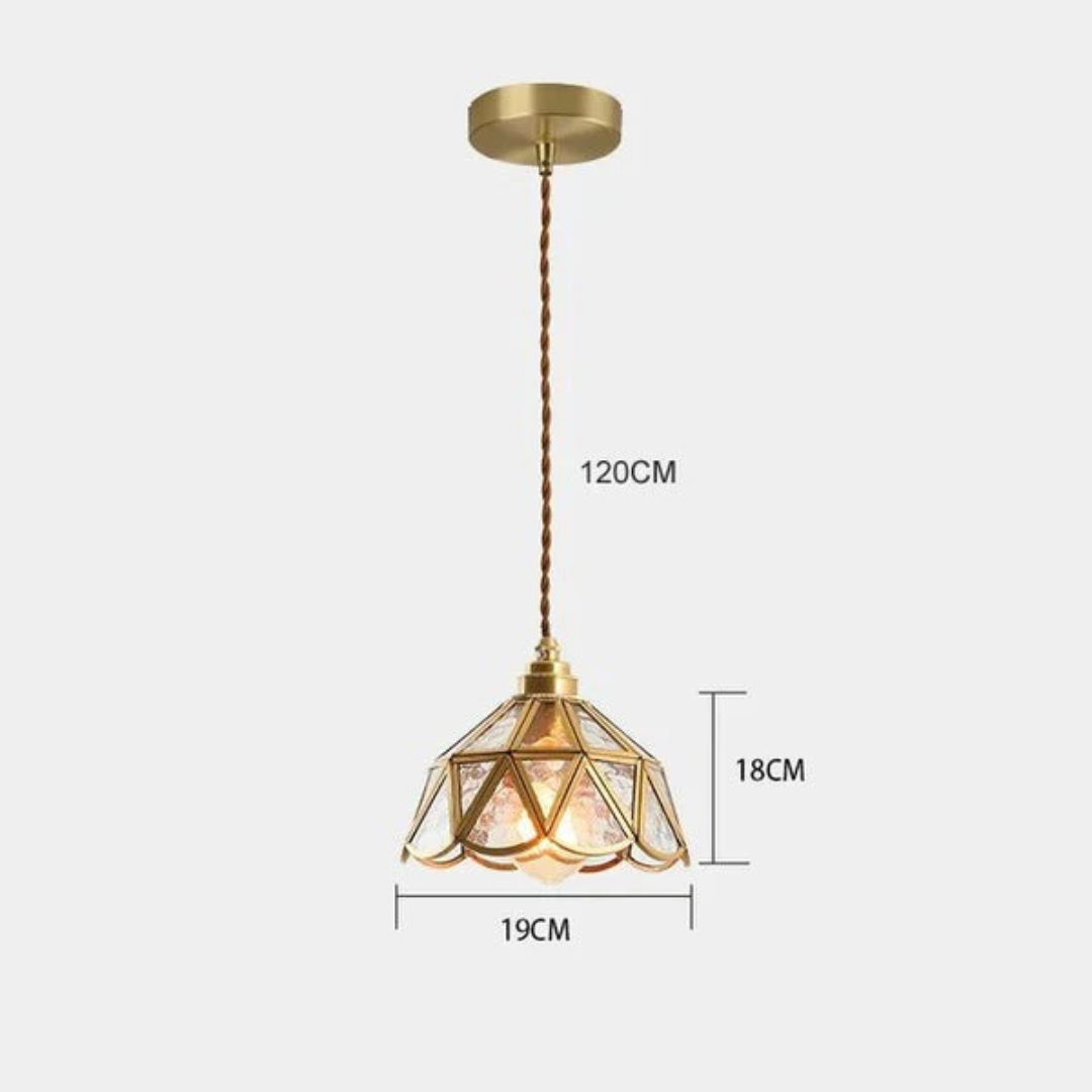 Colorful Stained Glass Hanging Lamp
