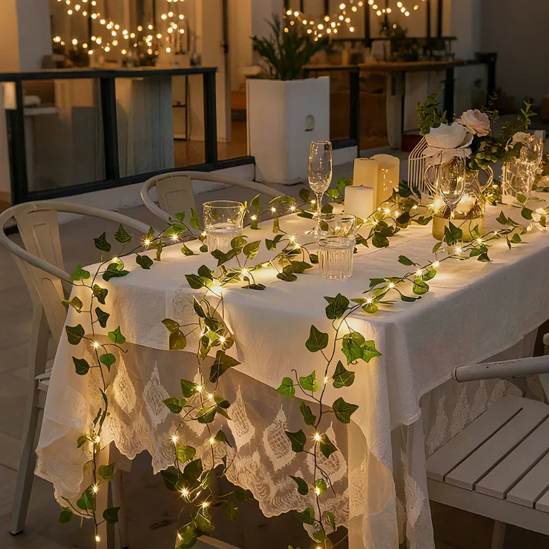 Floral String Table Lamp
