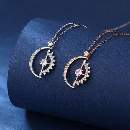 Celestial Star Moon Pendant Necklace