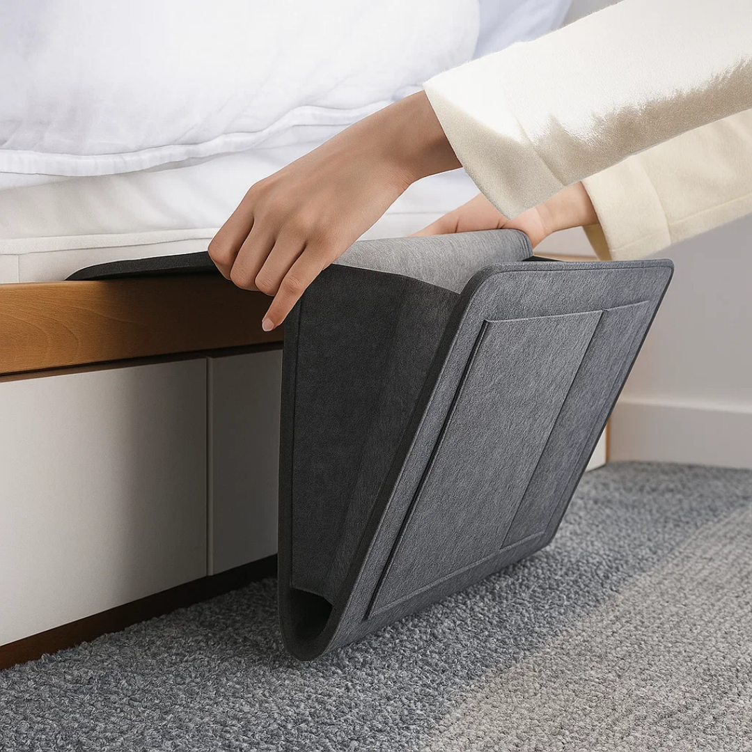 Compact Nightstand with Sturdy Felt Storage Organizer