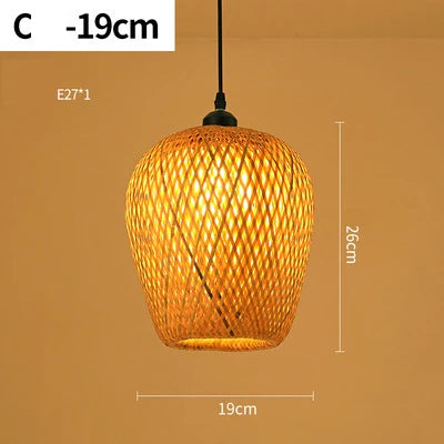 Natural Woven Rattan Hanging Lamp