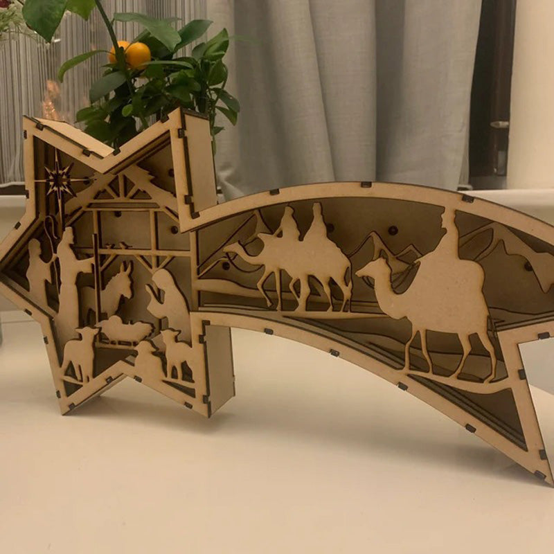 Befez | Traditional Wooden LED Xmas Star Lamp