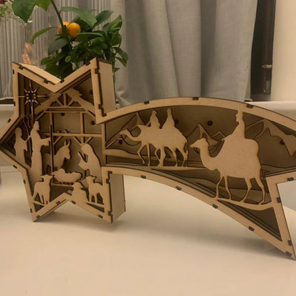 Befez | Traditional Wooden LED Xmas Star Lamp