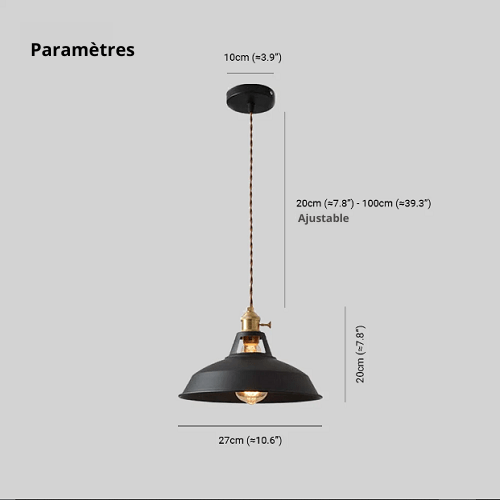 Retro Pastel Pendant Light - Chic Metal Glow