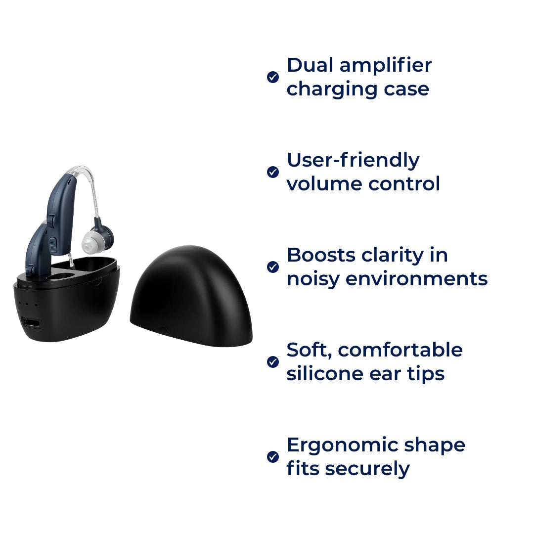Clear Sound Amplifier for Seniors with Rechargeable Battery