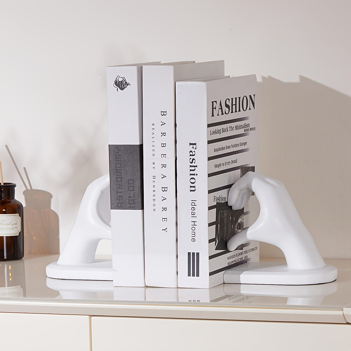 Elegant Heart Bookends in Gold Tone