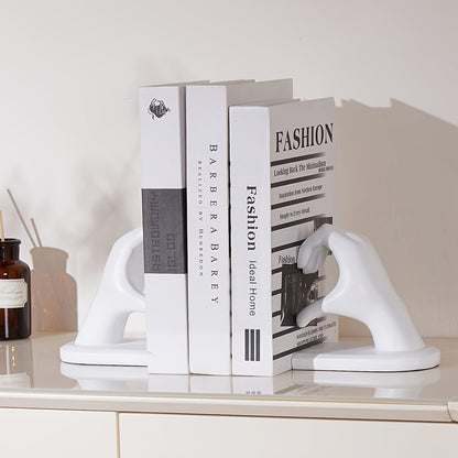 Elegant Heart Bookends in Gold Tone