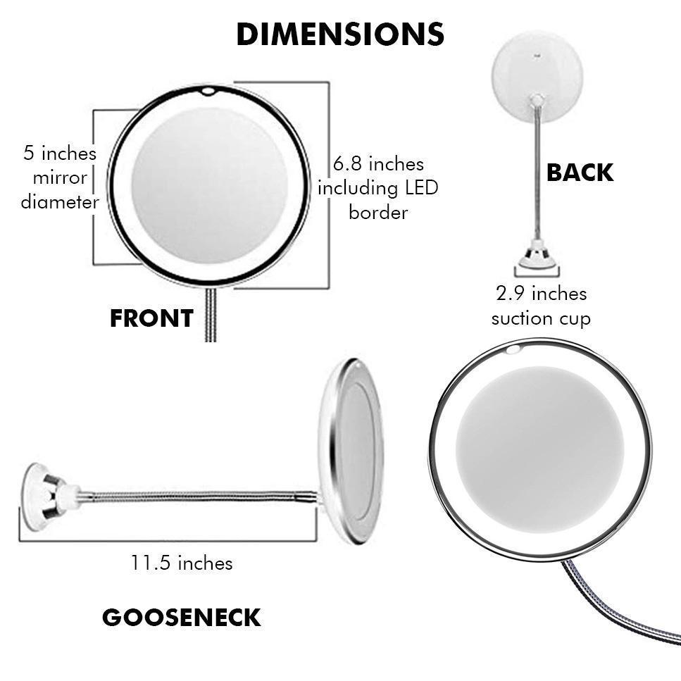 Befez | 10x Magnifying LED Vanity Mirror