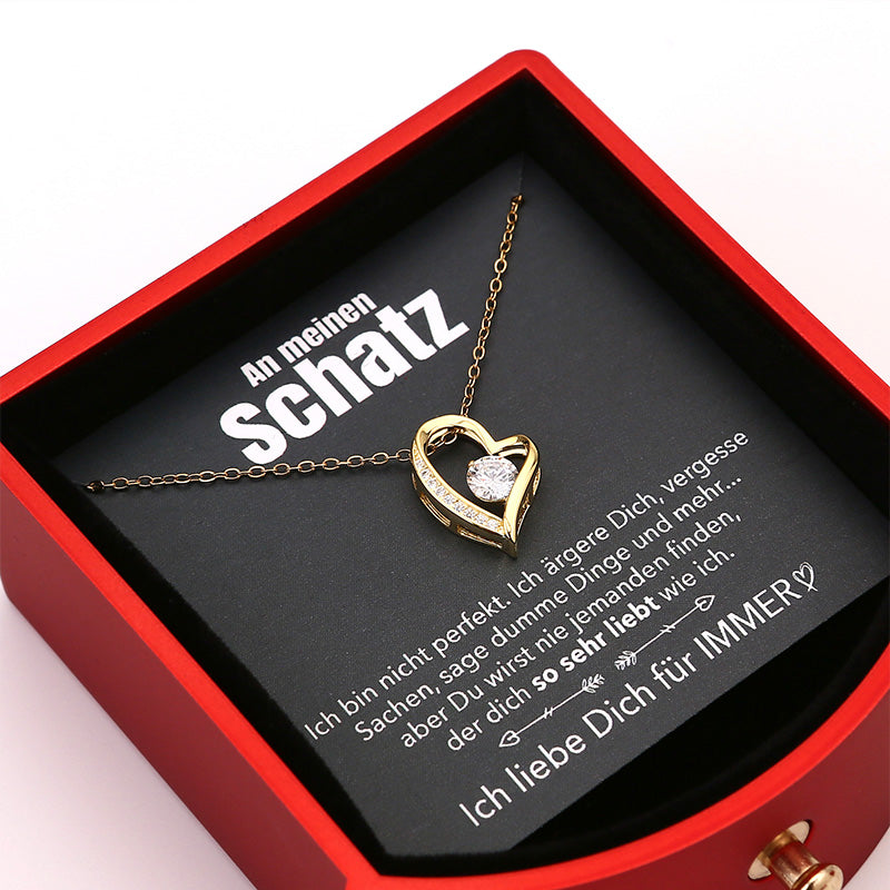 Befez EternalBloom Lovely Rose Gift Set with 14k Gold Necklace