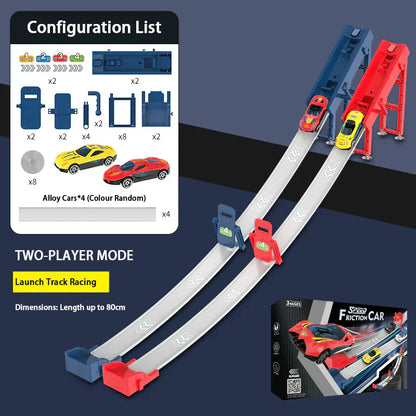 Compact Mini Car Playset with Garage for Children