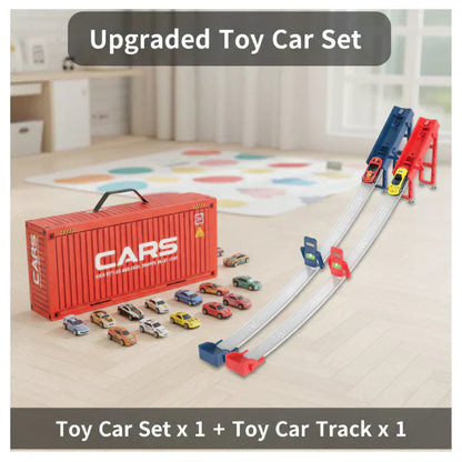 Compact Mini Car Playset with Garage for Children