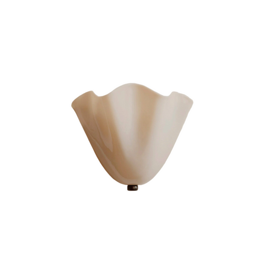 Vintage Glass Wall Light in Floral Shade - Befez
