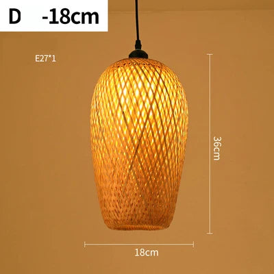 Natural Woven Rattan Hanging Lamp