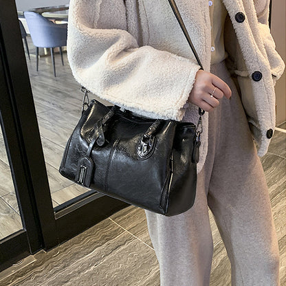 Premium Wax Leather Tote Handbag