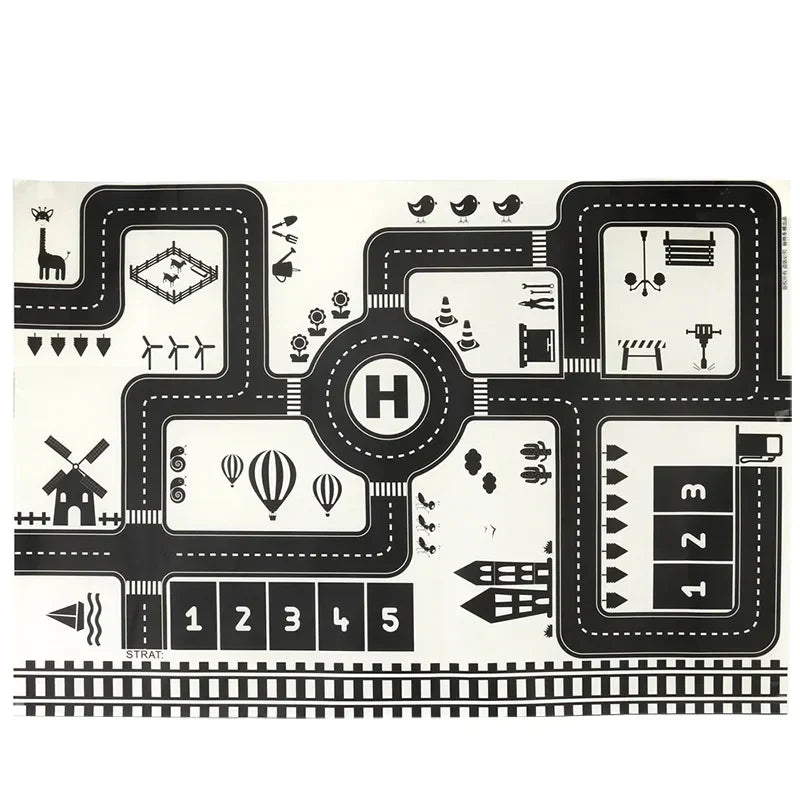 Colorful Kids Road Playmat Set