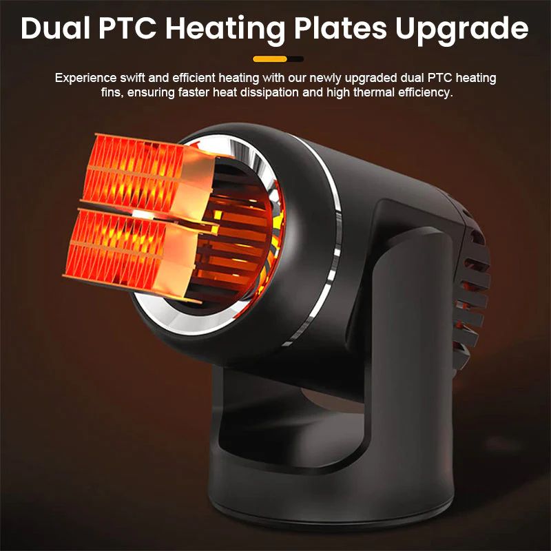 Compact 360° Rotating Car Heater