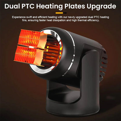 Compact 360° Rotating Car Heater