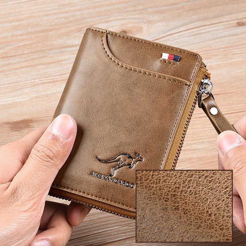 Secure Leather Men's Wallet with RFID Protection