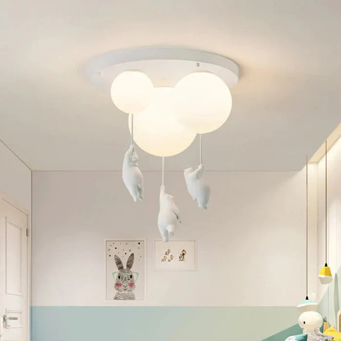 Cute Kids Cloud Lamp with Teddy Bear Design