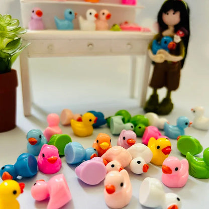 Cute Small Yellow Duck Figurine