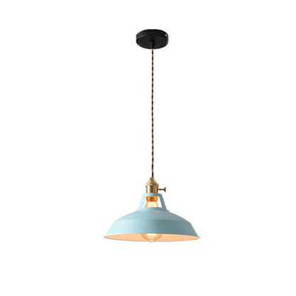 Retro Pastel Pendant Light - Chic Metal Glow