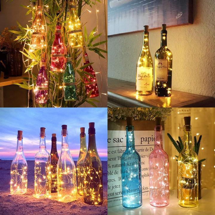 Colorful Glass Bottle Lanterns