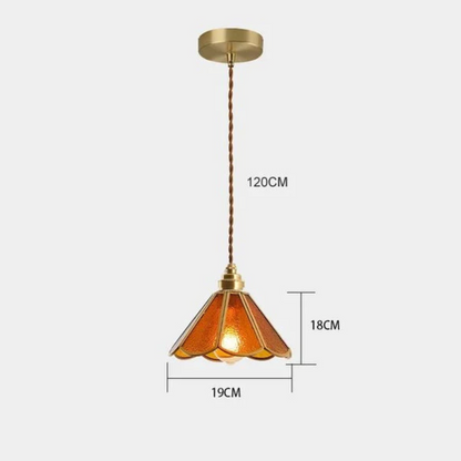 Colorful Stained Glass Hanging Lamp