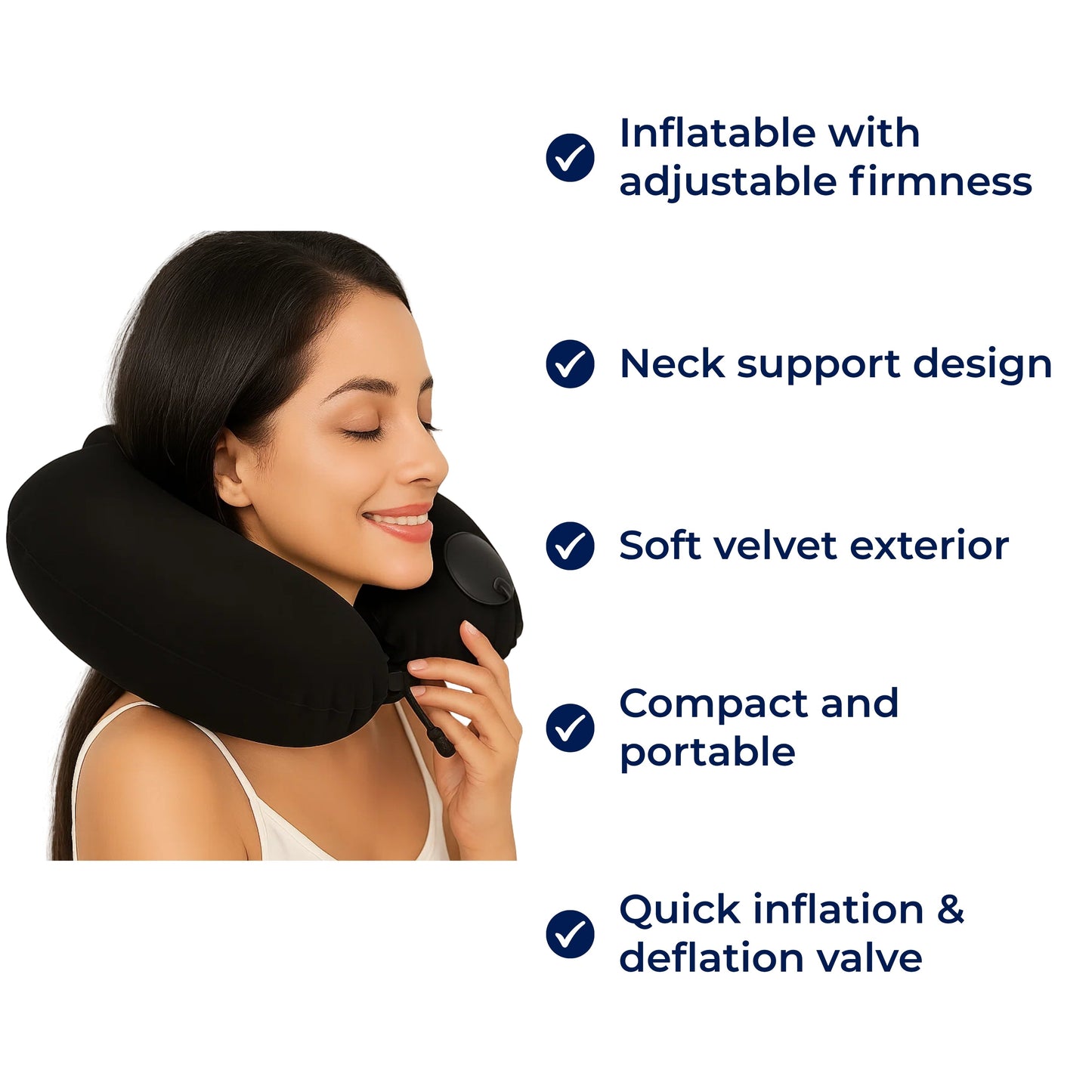 Comfortable Inflatable Travel Neck Pillow