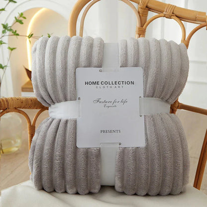 Soft Plush Striped Throw Blanket - Befez
