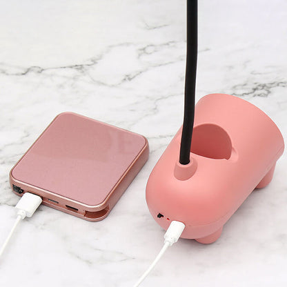 Compact LED Desk Light with USB Port and Pen Stand