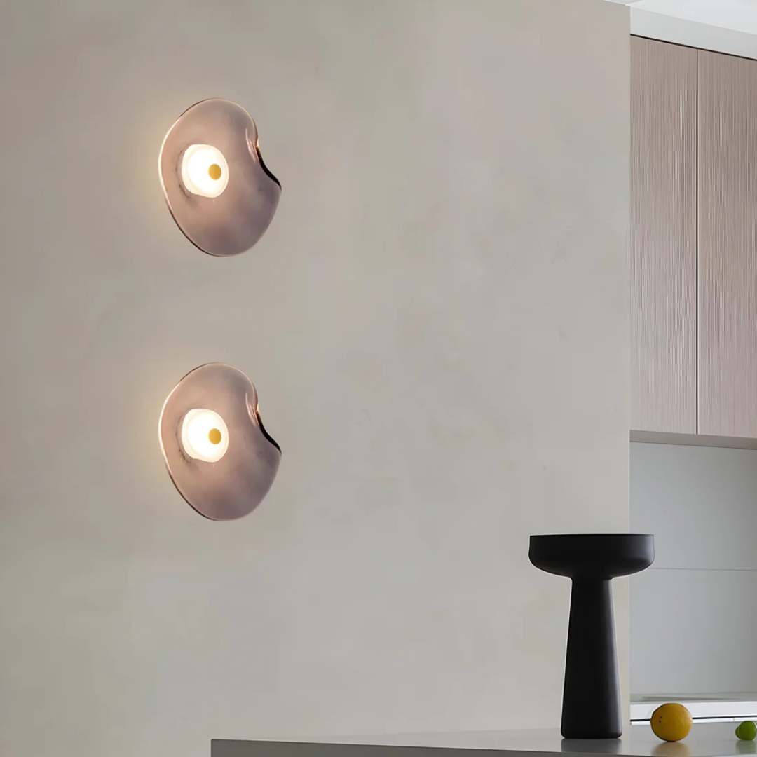 Stylish Round Glass Wall Light