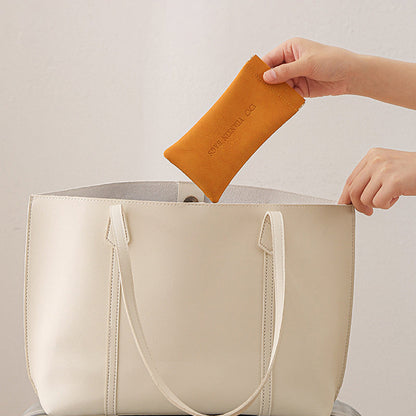 Stylish Leather Buckle Tote Bag