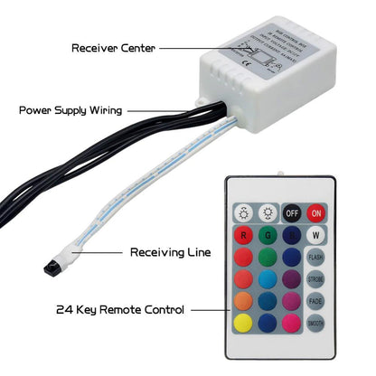 Colorful Car Interior LED Light Strip with Remote Control