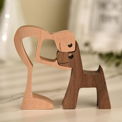 Cute Animal Figurine Wooden Table Decor