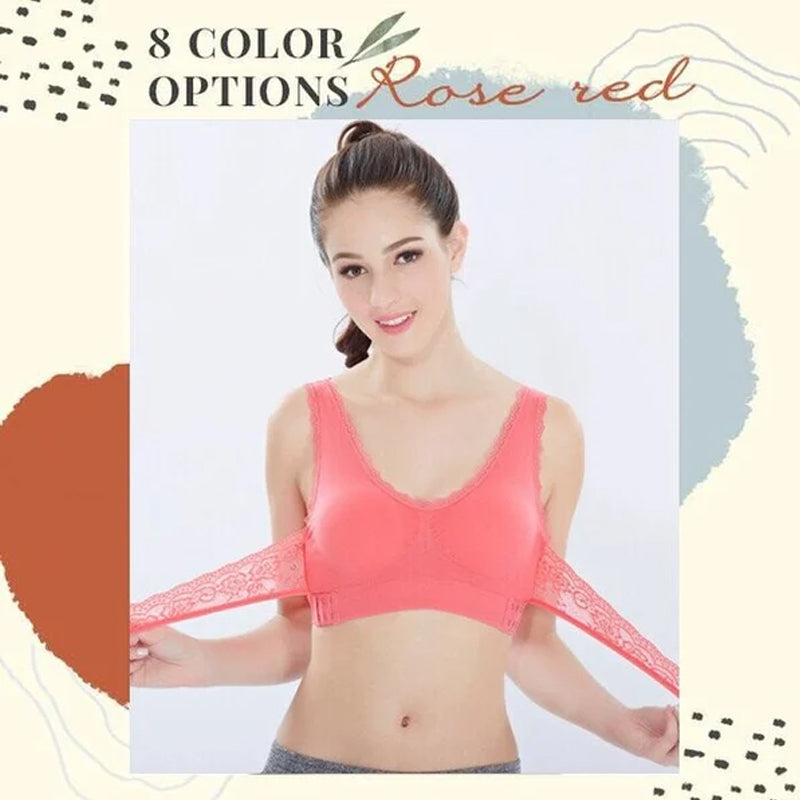Comfortable Cross Over Lace Wire Bra