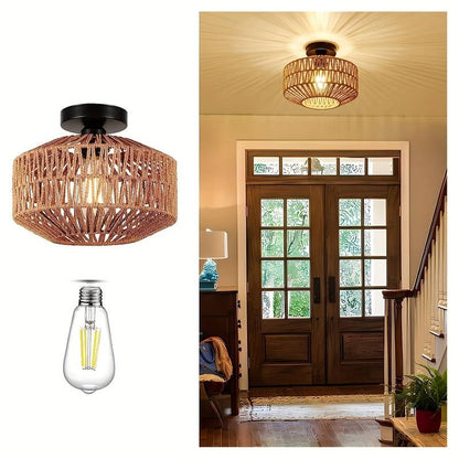Stylish Woven Cap Pendant Lamp