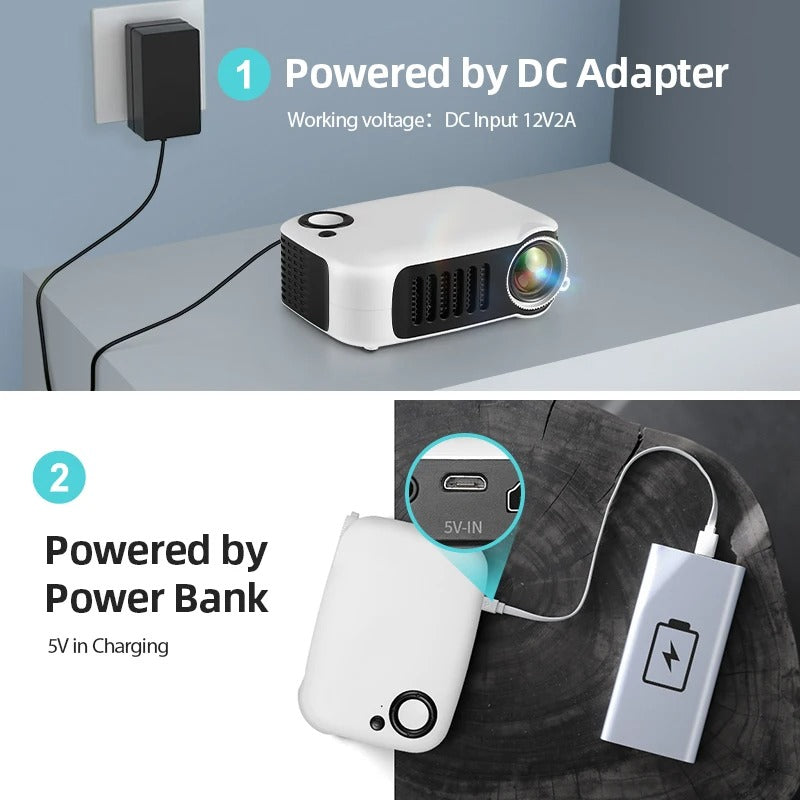 Compact Wireless Small LED Projector