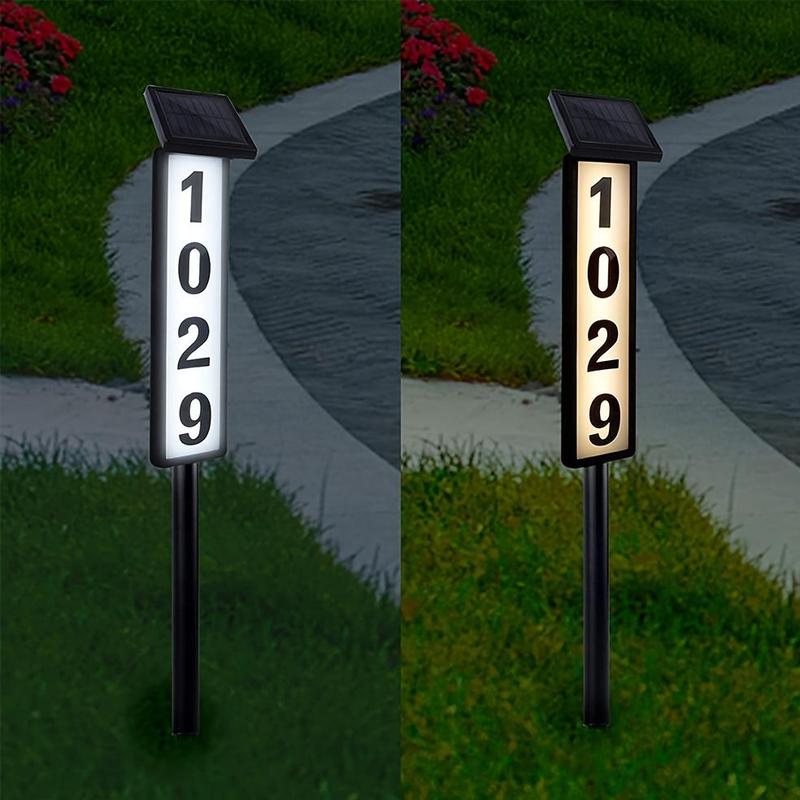Wireless Solar Address Sign with Bright Dual Lights